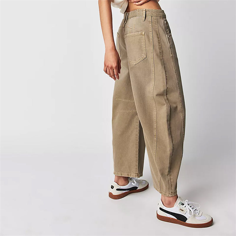 Lumina | Women's High Waist Barrel Leg Jeans