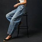 Lumina | Women's High Waist Barrel Leg Jeans