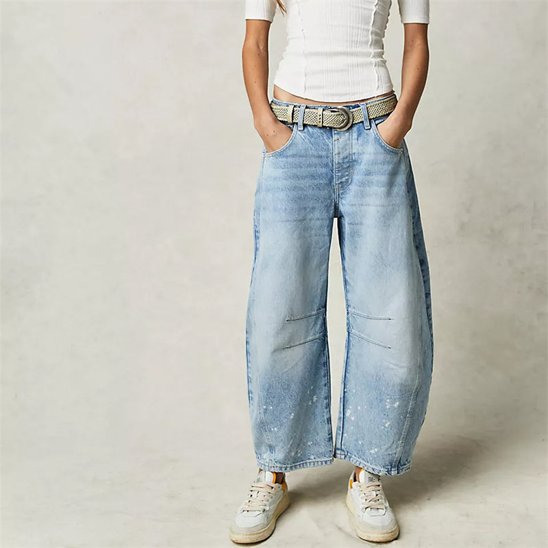 Lumina | Women's High Waist Barrel Leg Jeans