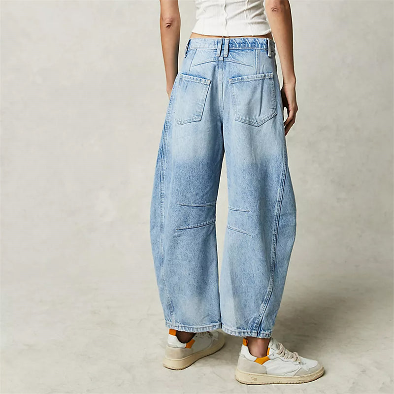 Lumina | Women's High Waist Barrel Leg Jeans