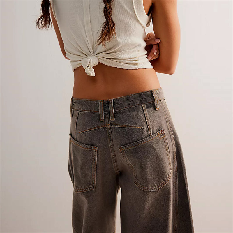 Lumina | Women's High Waist Barrel Leg Jeans