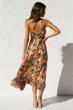 Kestrel | Women's Tropical Print Spaghetti Strap Midi Sundress
