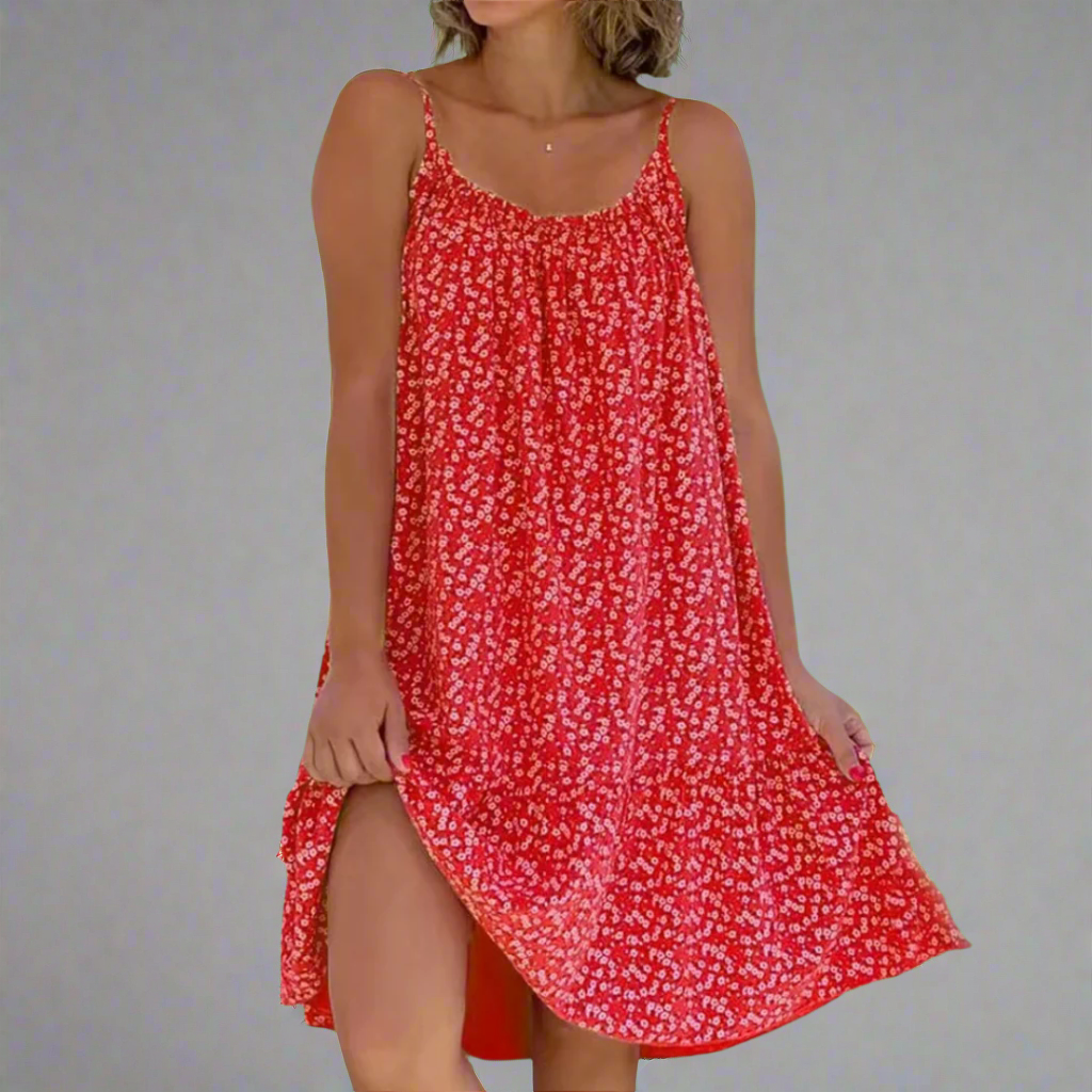 Baila | Women's Spaghetti Strap Printed Mini Dress