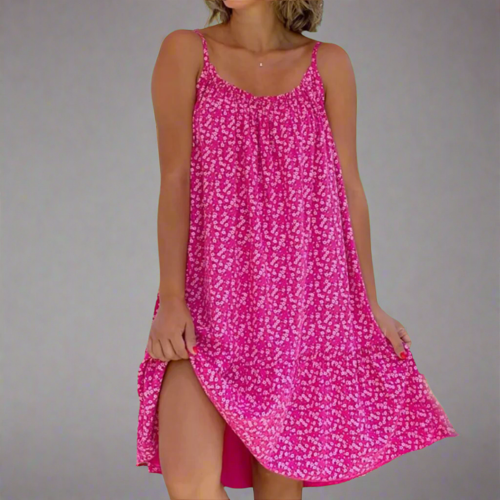 Baila | Women's Spaghetti Strap Printed Mini Dress