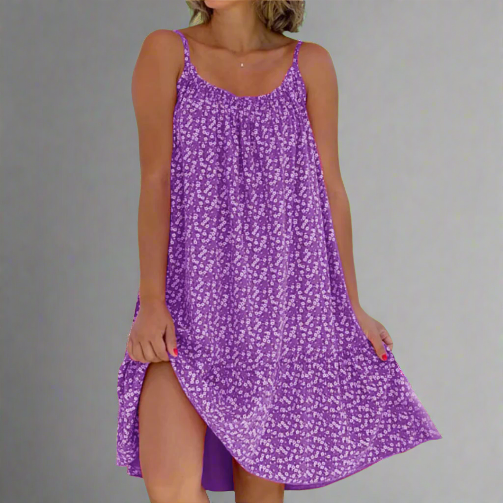 Baila | Women's Spaghetti Strap Printed Mini Dress