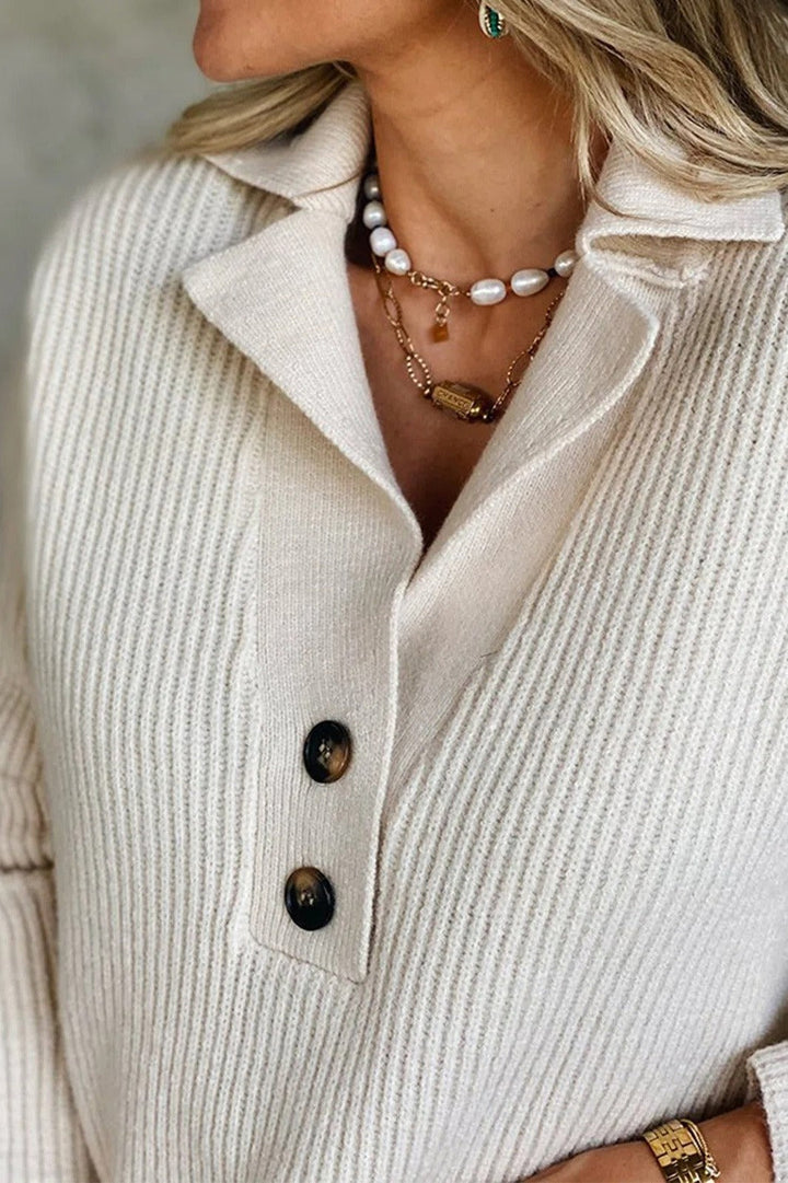 Grace & Jess | Button Long Sleeve Sweater