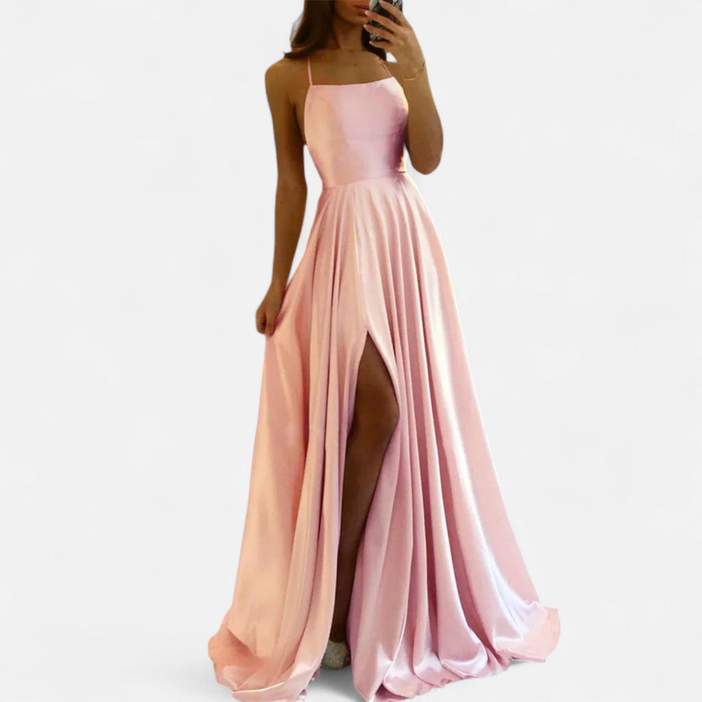 Delphine | Women's Strappy Slit Maxi Dress