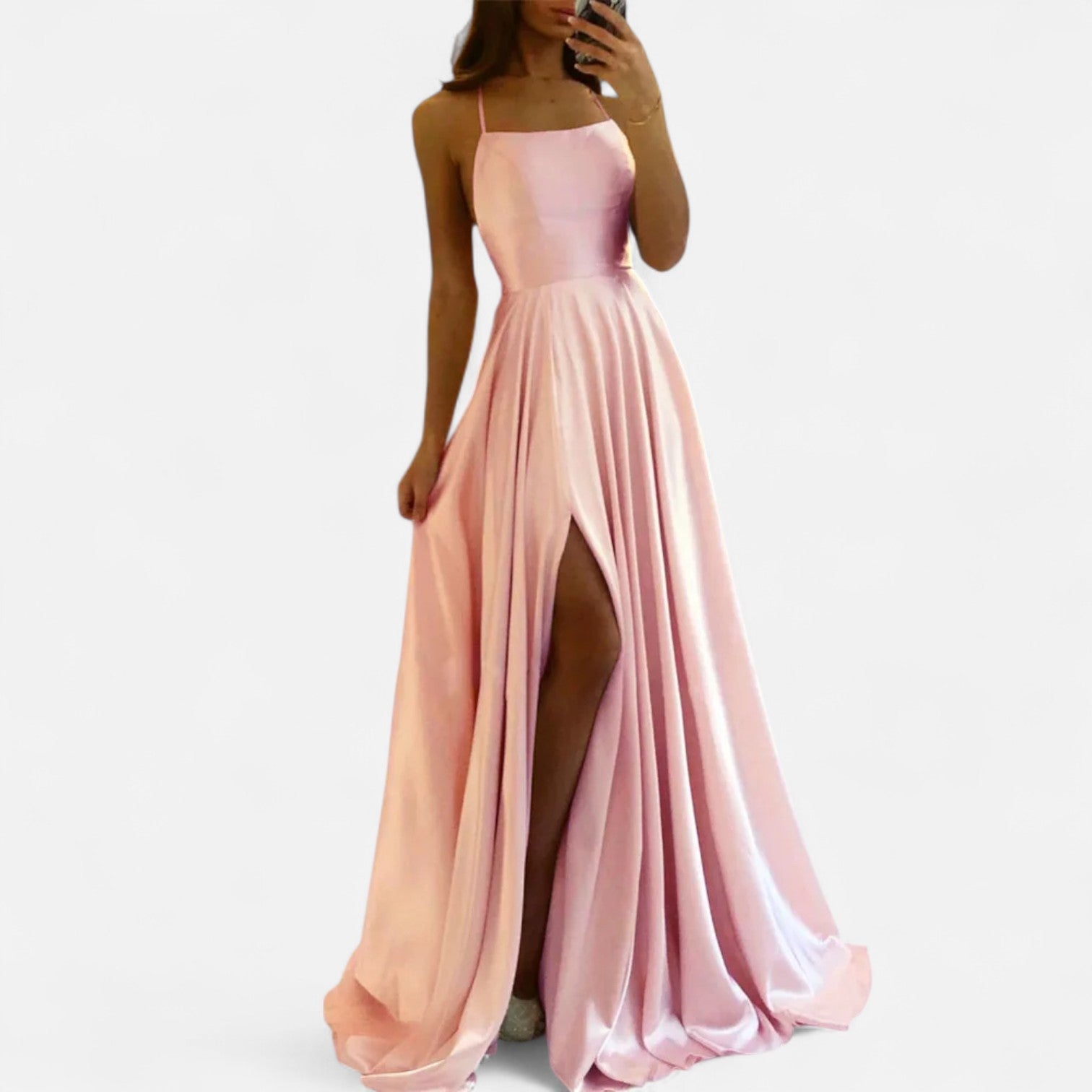 Delphine | Women's Strappy Slit Maxi Dress
