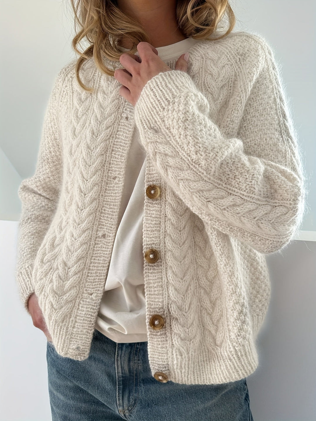 Amethyst | Women's Chic Braided Cardigan