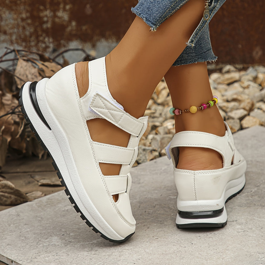 Ebba | Women's Cage Strap Velcro Platform Sport Sandals