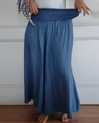 Reeve | Women's Smocked Elastic Waist Wide Leg Trousers