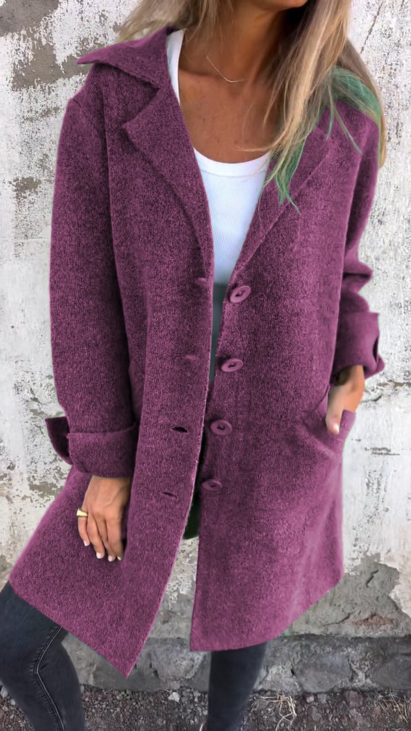 Camile-Casual Single Breasted Wool Coat