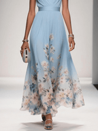 Raina | Women's Floral Chiffon Summer Maxi Dress