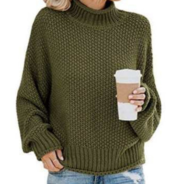 Eda - Exclusive Knitted Jumper With Stylish Roll Neck For True Cosy Comfort