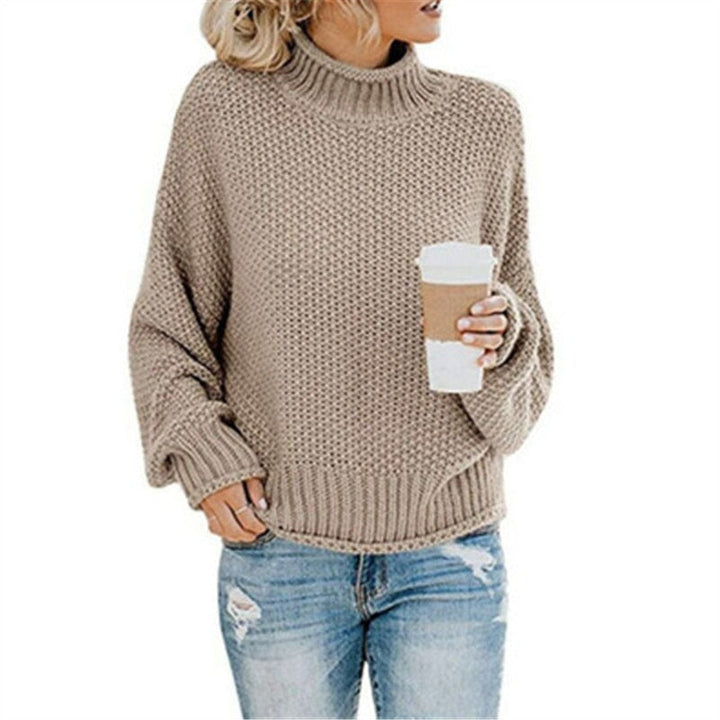 Eda - Exclusive Knitted Jumper With Stylish Roll Neck For True Cosy Comfort