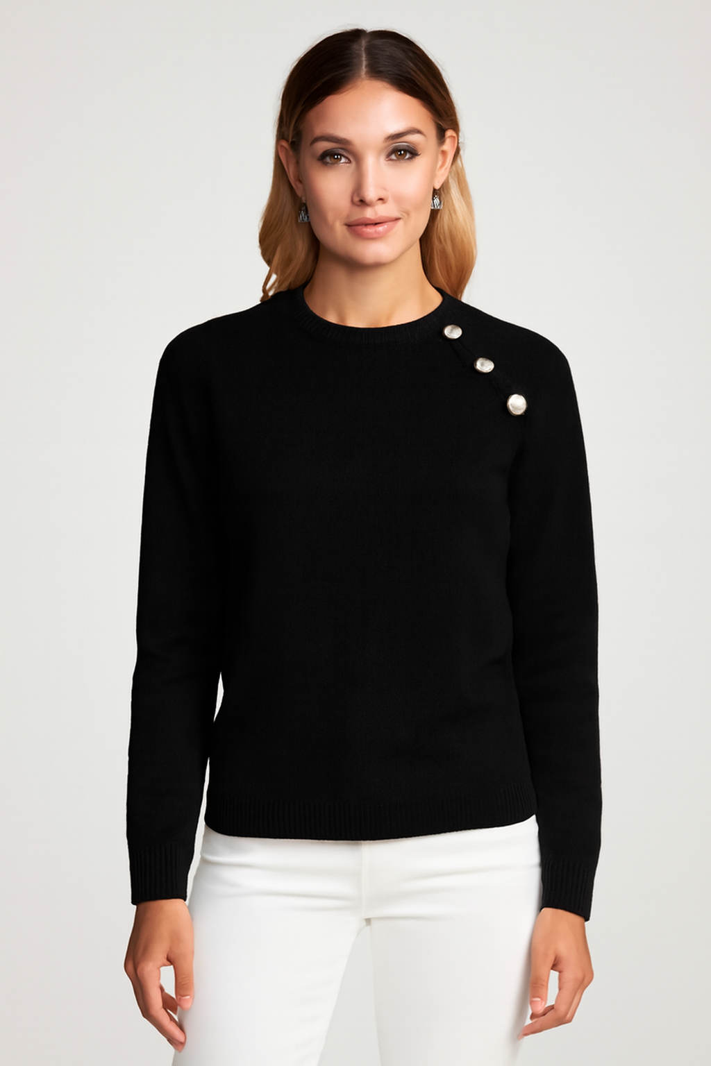 Elise | Women's Button Detail Sweater