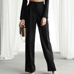 Fiora | Women's High Waist Wide Leg Trousers