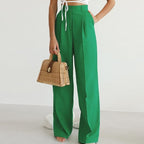 Fiora | Women's High Waist Wide Leg Trousers
