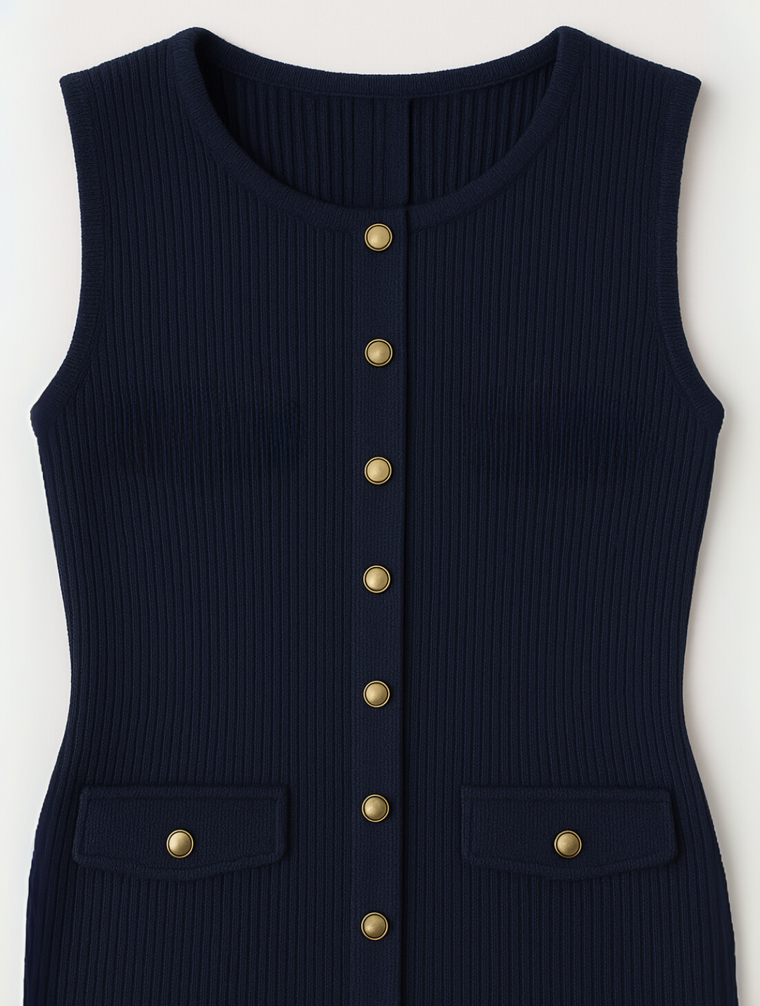 Clio | Women's Sleeveless Button Front Midi Dress
