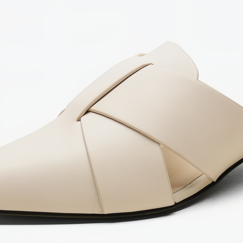 Elowen | Women's Classic Low Heel Slingback Shoes with Woven Detail