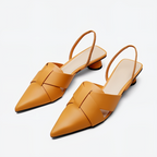Elowen | Women's Classic Low Heel Slingback Shoes with Woven Detail