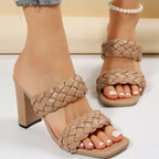 Elowyn | Women's Stylish Braided High Heel Sandals