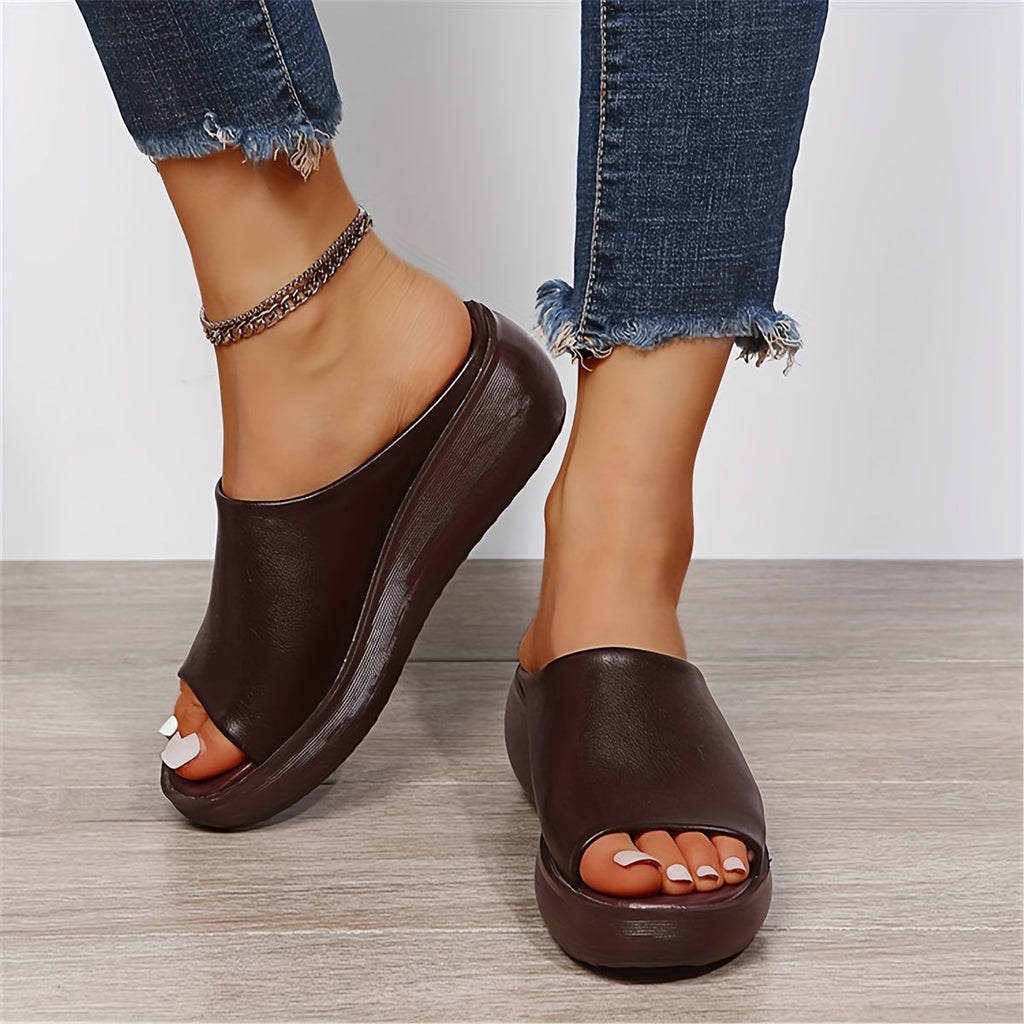 Esme | Women's Lightweight Open-Toe Platform Slides