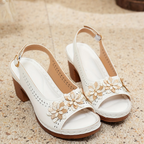 Evander | Women's Floral Block Heel Sandals