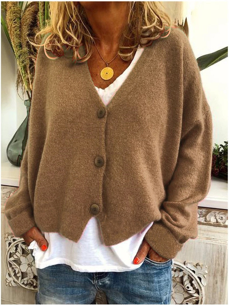 Shannon | Women's V-Neck Button Knit Cardigan