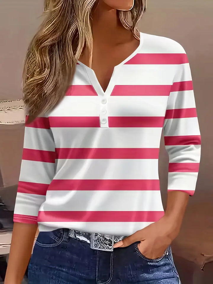 Grace & Jess | Jane Striped V-Neck Top