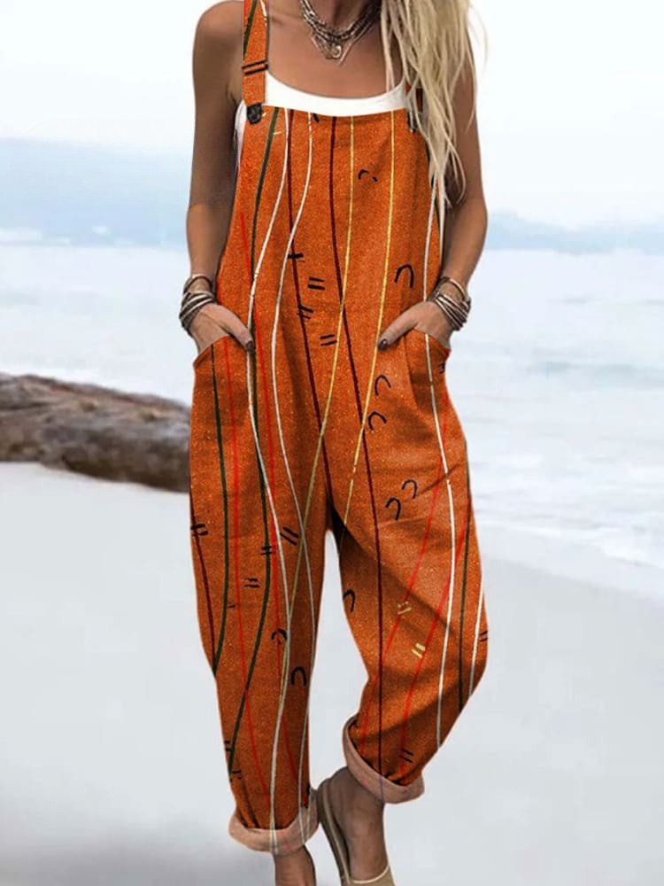 Ismene | Women's Abstract Printed Dungarees