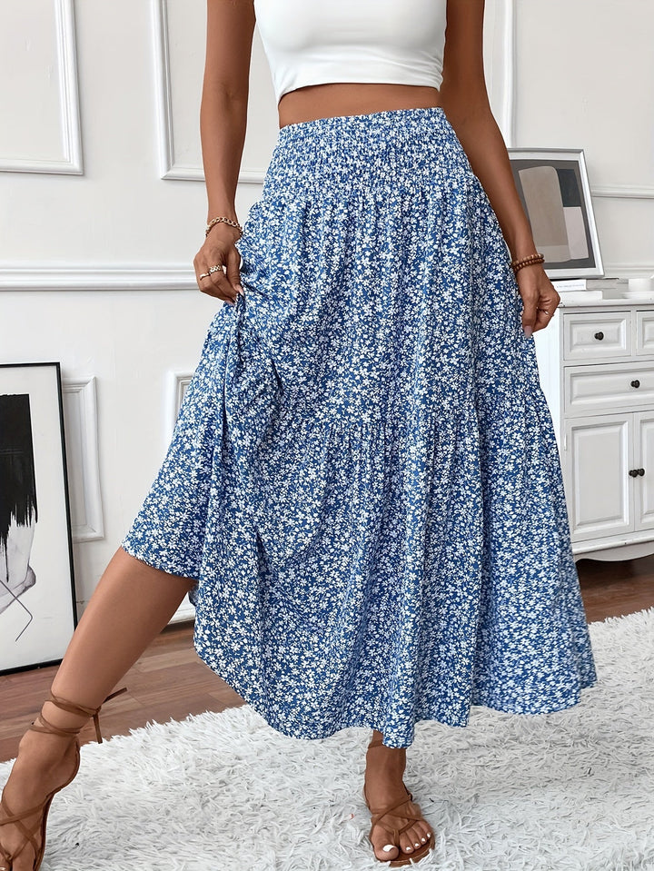 Grace & Jess | Tiered Floral Maxi Skirt