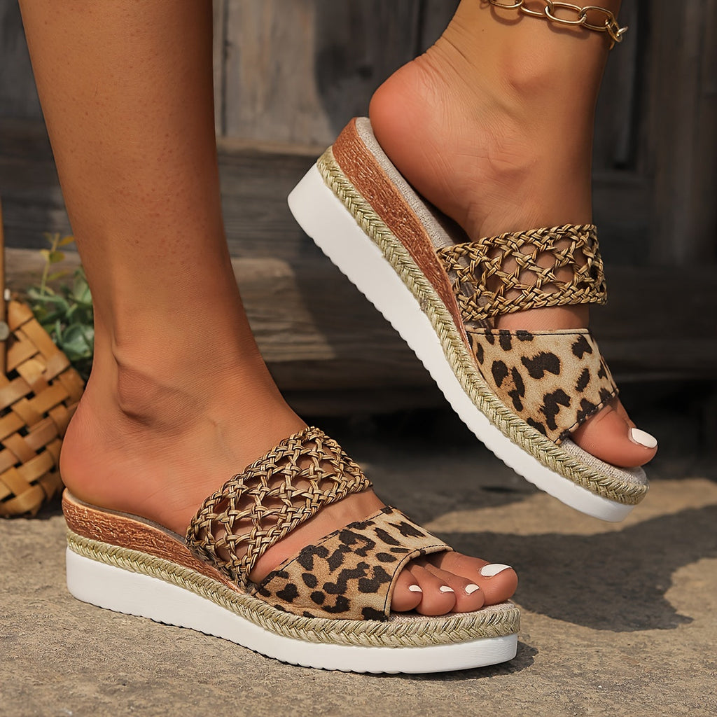 Bodhi | Women's Printed Double Strap Espadrille Platform Sandals