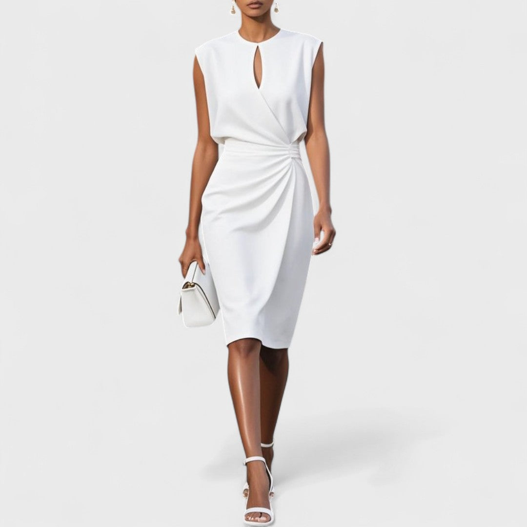 Jessamine | Women's Draped Waist Midi Dress