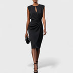Jessamine | Women's Draped Waist Midi Dress