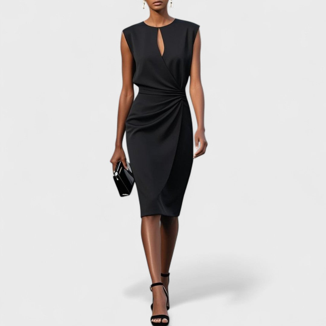 Jessamine | Women's Draped Waist Midi Dress