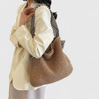 Fenella | Women's Woven Straw Shoulder Bag