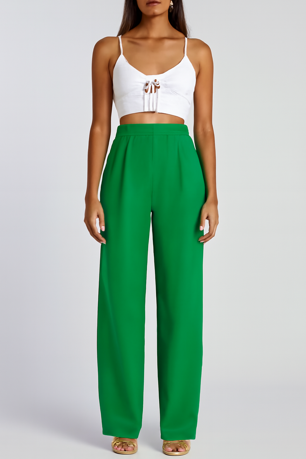 Fiora | Women's High Waist Wide Leg Trousers