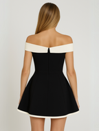 Aveline | Women's Chic Off-Shoulder A-Line Mini Dress
