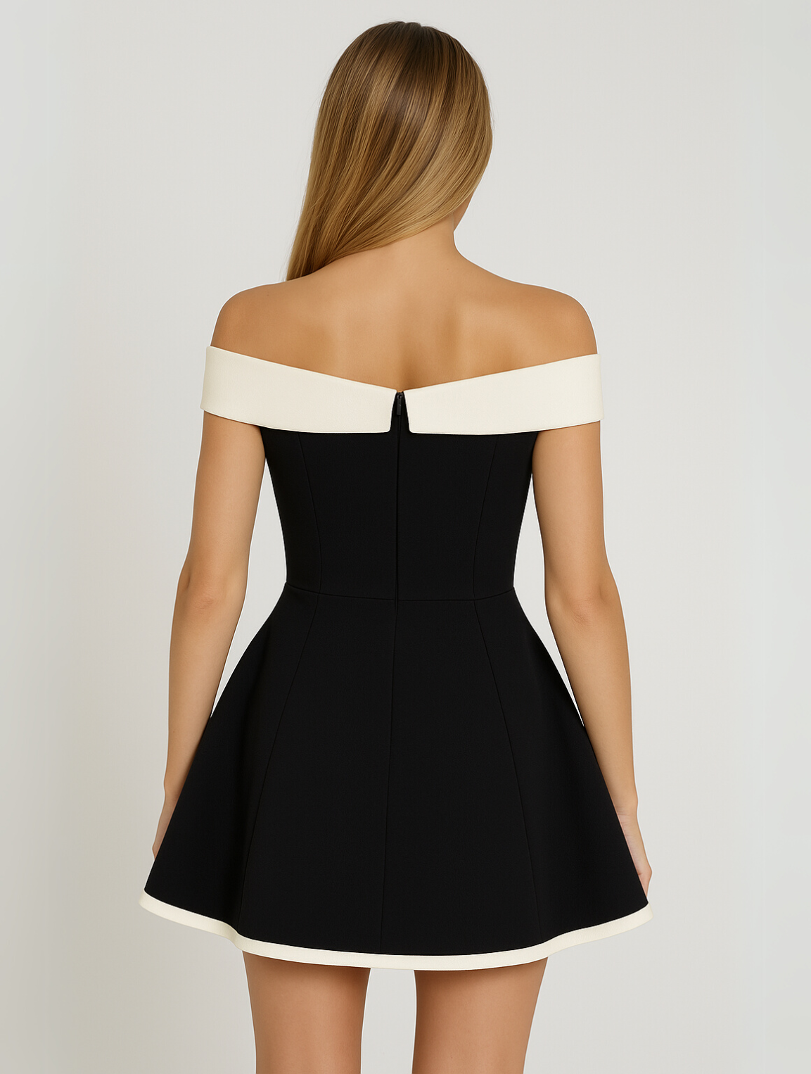 Aveline | Women's Chic Off-Shoulder A-Line Mini Dress