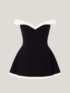 Aveline | Women's Chic Off-Shoulder A-Line Mini Dress