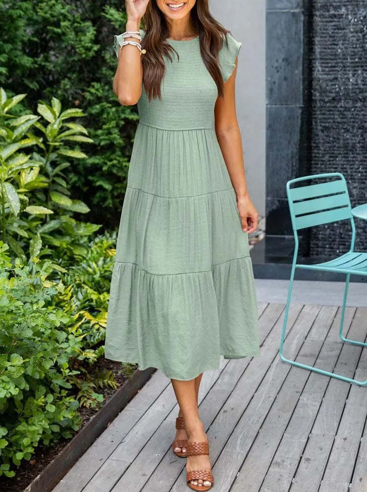 Kelby | Women's Smocked Tiered Midi Dress