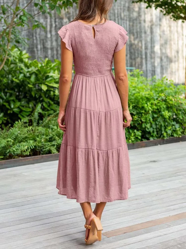 Kelby | Women's Smocked Tiered Midi Dress