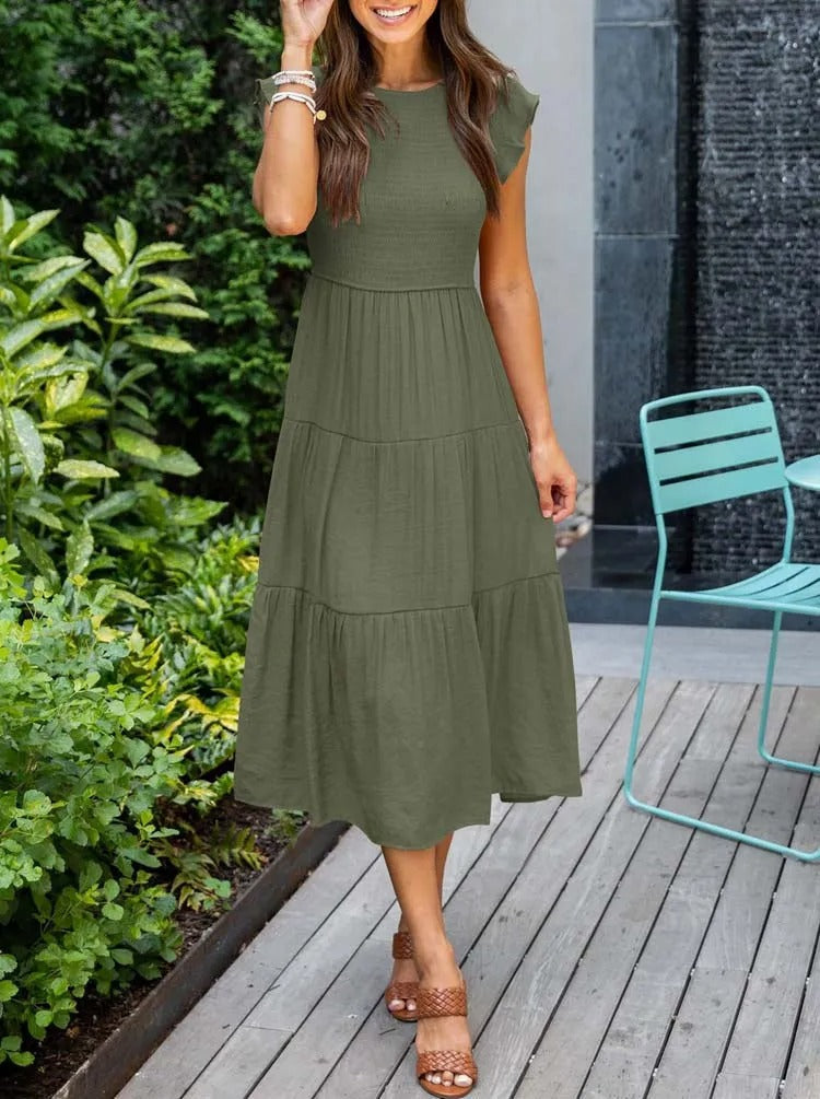Kelby | Women's Smocked Tiered Midi Dress