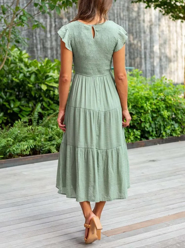 Kelby | Women's Smocked Tiered Midi Dress