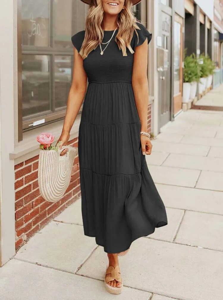 Kelby | Women's Smocked Tiered Midi Dress