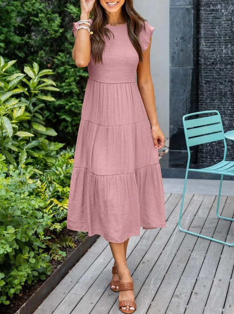 Kelby | Women's Smocked Tiered Midi Dress