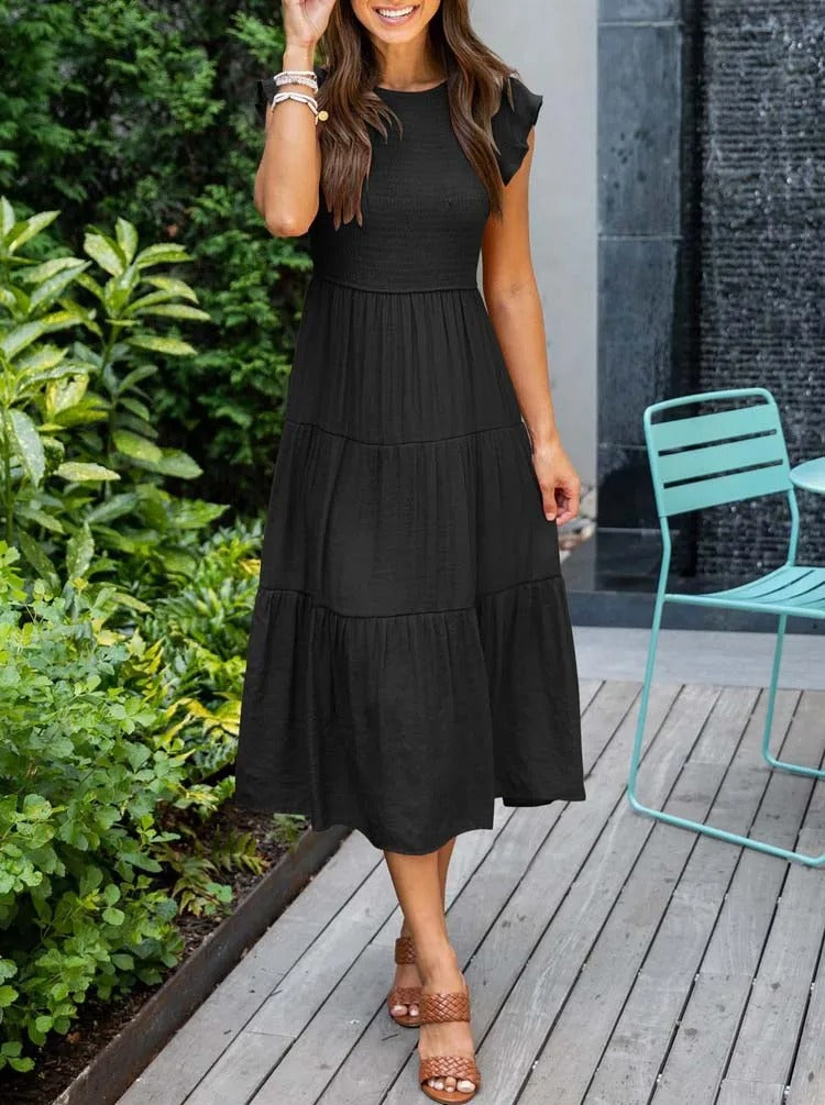 Kelby | Women's Smocked Tiered Midi Dress