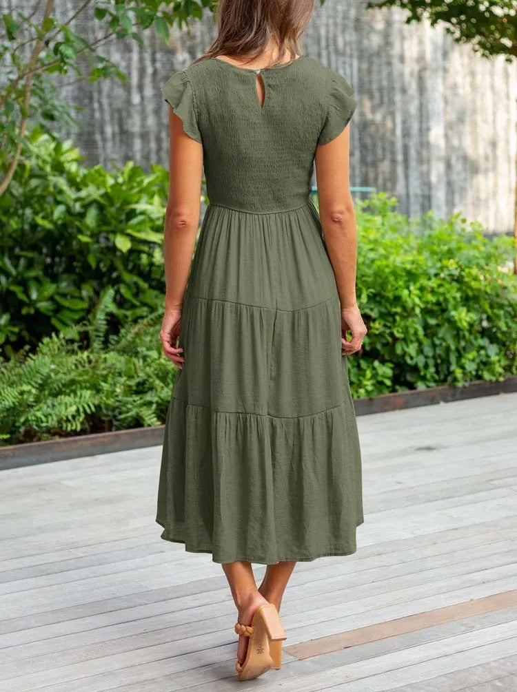 Kelby | Women's Smocked Tiered Midi Dress