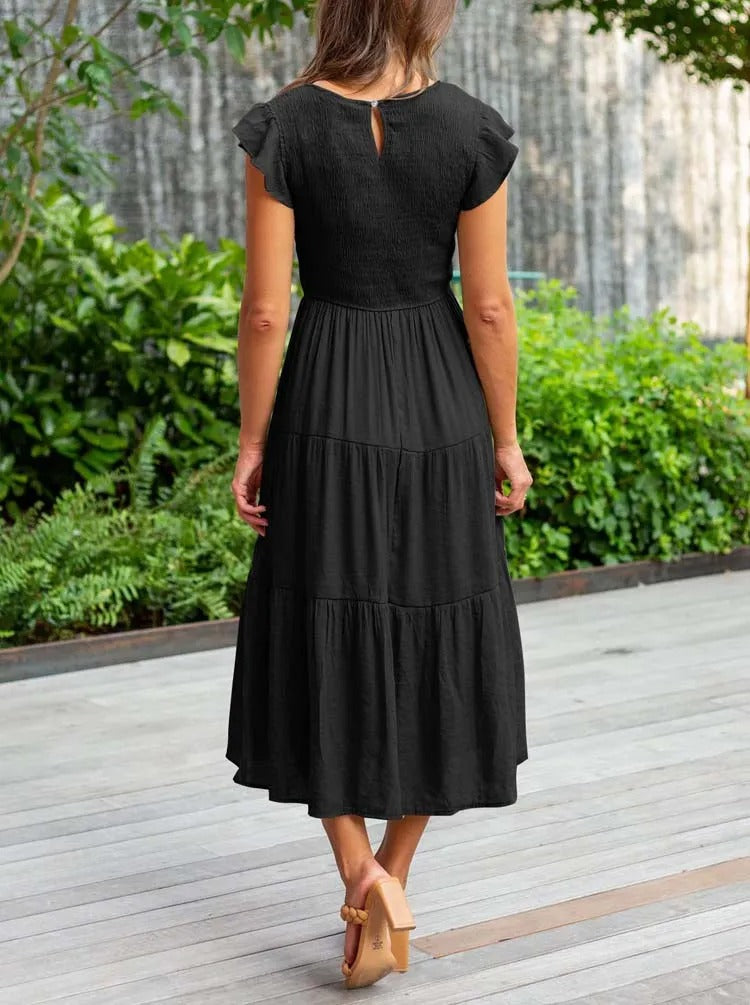 Kelby | Women's Smocked Tiered Midi Dress